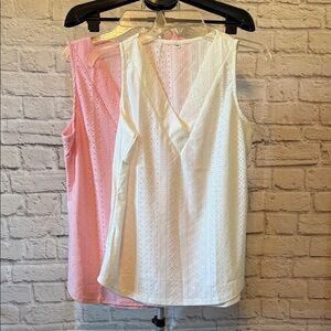 2pc. Pink & White Sleeveless